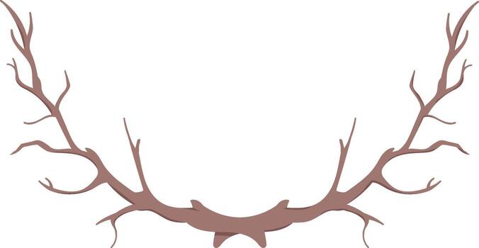 Tree Branches Half Circle Frame vector