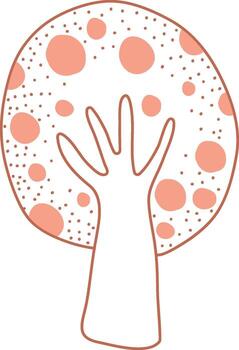 Abstract Tree with Circular Patterns vector