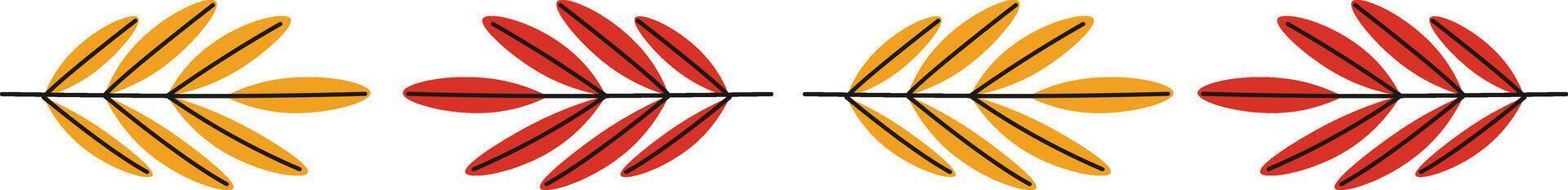 Geometric Leaf Pattern Border vector