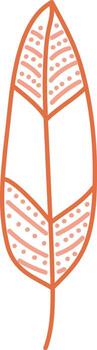 Decorative Feather with Patterns vector