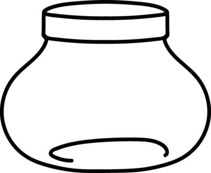 minimalista vacío tarro contorno vector