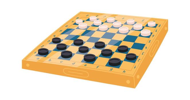 Checkers Board Game Setup vector