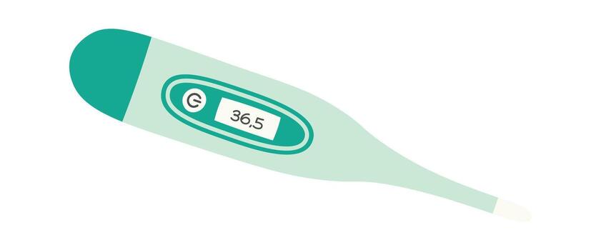 Digital Thermometer with Display vector