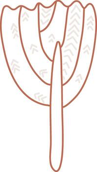 Abstract Leaf with Geometric Patterns vector