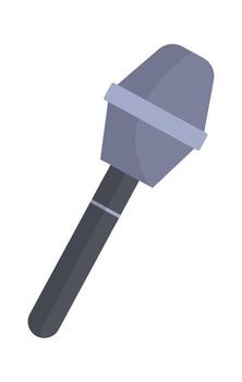 Flat Microphone with Handle vector