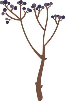 Abstract Tree Branch with Berries vector