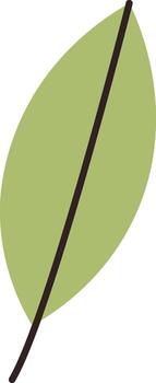 Simple Leaf with Stem vector