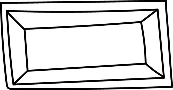 Hand-Drawn Rectangular Doodle Frame vector