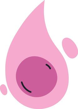 Smiling Teardrop Character vector