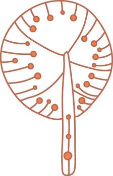 Abstract Leaf with Circular Patterns vector