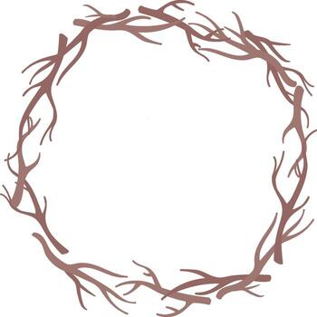 Rustic Branch Wreath Frame vector
