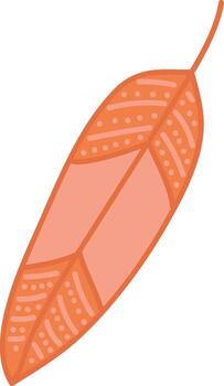 Decorative Leaf with Geometric Patterns vector