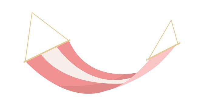Striped Hammock in Flat Style vector