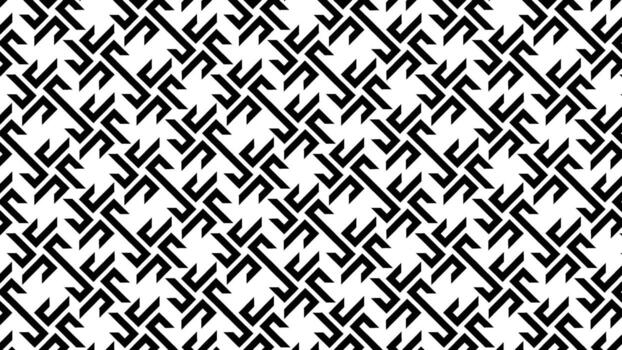 Seamless black and white geometric abstract pattern background design vector