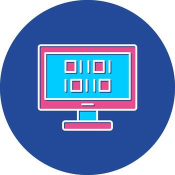 binario código en código programación digital datos vector