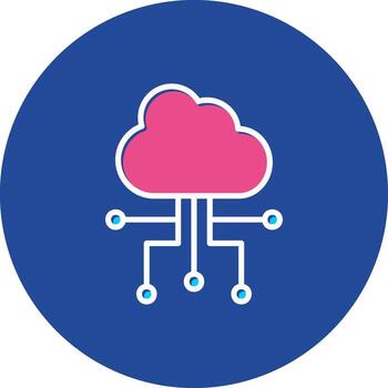 Cloud Computing on Remote Server Cloud Network Data vector