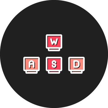 Wasd on Keyboard Keys Gaming Controls vector
