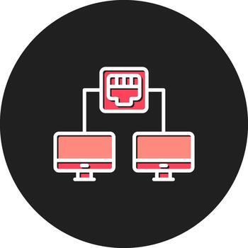 lan en red Internet local zona red conexión vector