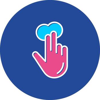 2x Tap on Double Tap Two Taps Click Gesture vector