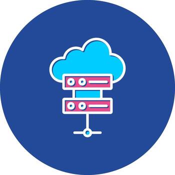 Cloud Database on Database Cloud Storage Server vector