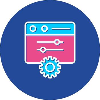 Control Panel on Dashboard Settings Interface Console vector