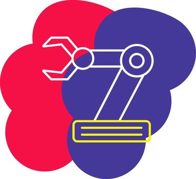 Robot Arm Icon automation machine factory vector