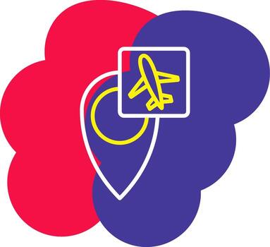 Direction Line Tow Color Bubble map navigate guide vector