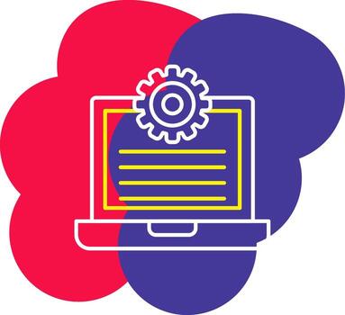 programación línea remolcar color burbuja código desarrollo software vector