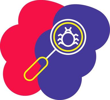 Bug Line Tow Color Bubble error glitch code vector