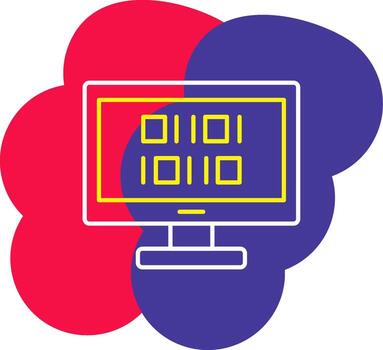 Binary Code Digital Language Image Graphic Art Illustration vector