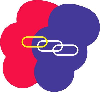 cadena línea remolcar color burbuja enlace conectar blockchain vector