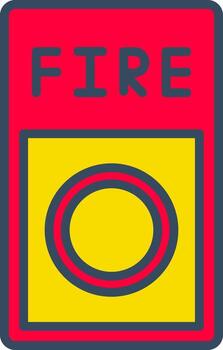 Alarm Fireystem Button Miscellaneous Press EmergencyecClean vector