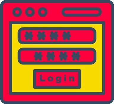 Login icon, login page, login button, login form, login form, login form, login vector