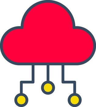 Backup Cloud Computer Computing InfrastructureClean vector