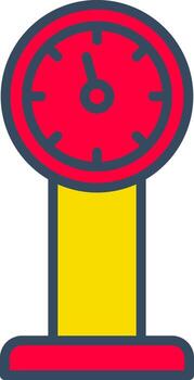 Meter Line Tow Color Bubble measure scale gauge vector