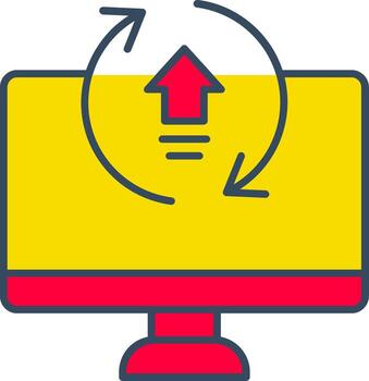 Upgrade Line Tow Color Bubble improve level update vector