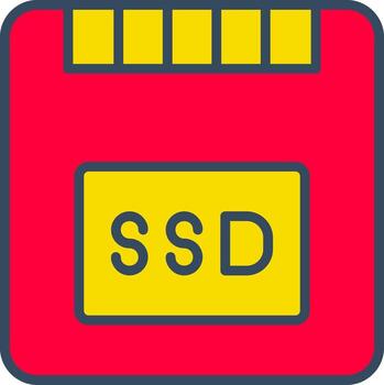 Disk Drive Solid Ssd Storage Technology Solid-state driveClean vector