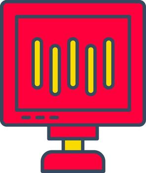 escritorio computadora negocio puesto de trabajo oficina computadora financiero terminal vector