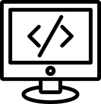 Code Outline Icon vector