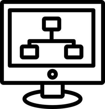 Algorithm Outline Icon vector