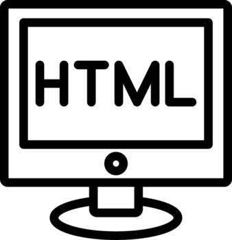 html contorno icono vector