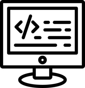 Programming Language Outline Icon vector