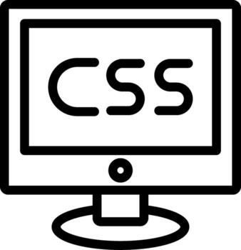CSS Outline Icon vector