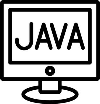 Java Outline Icon vector