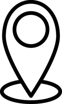 Map Pointer Outline Icon vector