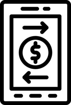 Money Transfer Outlined Frame Object vector