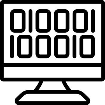 Binary Code Geometric Style Badge vector