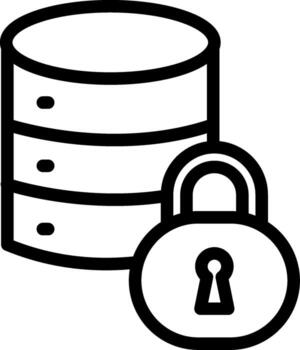 Secure Data Outline Icon vector