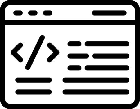 Web Coding Outline Icon vector