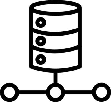 Data Connection Outline Icon vector